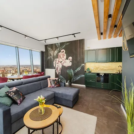 Hanza Tower No 2210 - 22nd Floor, Swimming Pool, Jacuzzi, Panorama View Apartment Stettin